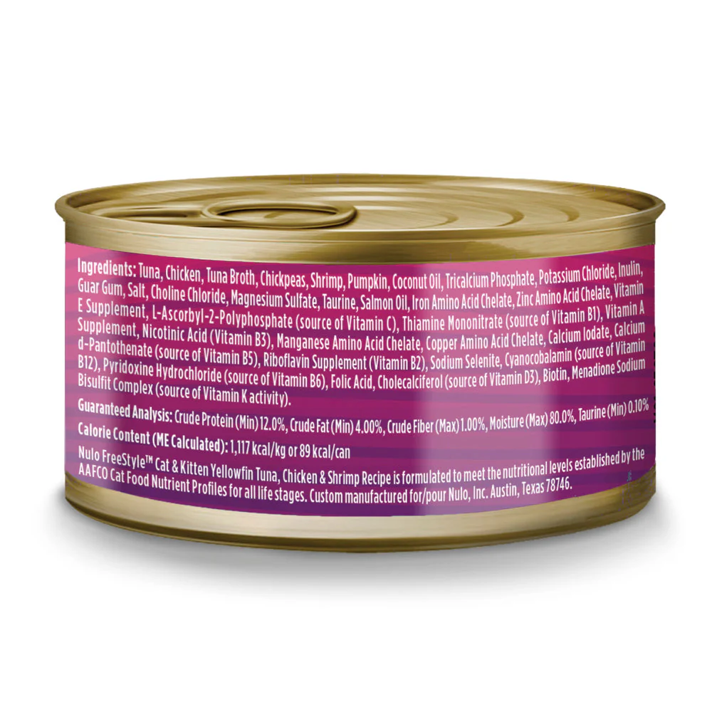 Nulo Freestyle Yellowfin Tuna and Shrimp Pate Wet Cat and Kitten Food - Image 2