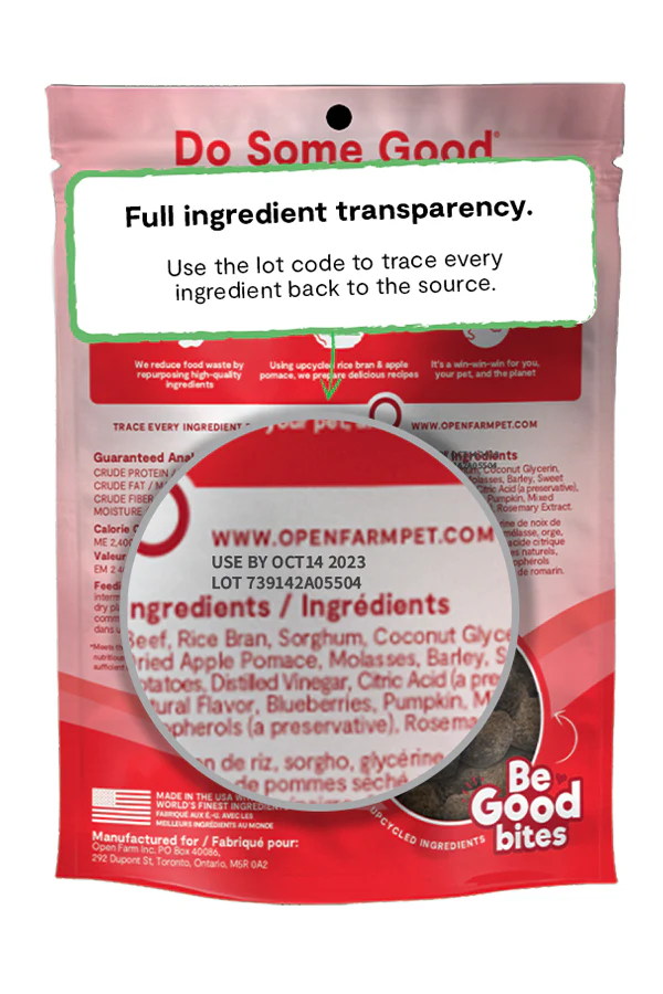 Open Farm Grass-Fed Beef Be Good Bites Soft and Chewy Dog Treats - Image 4