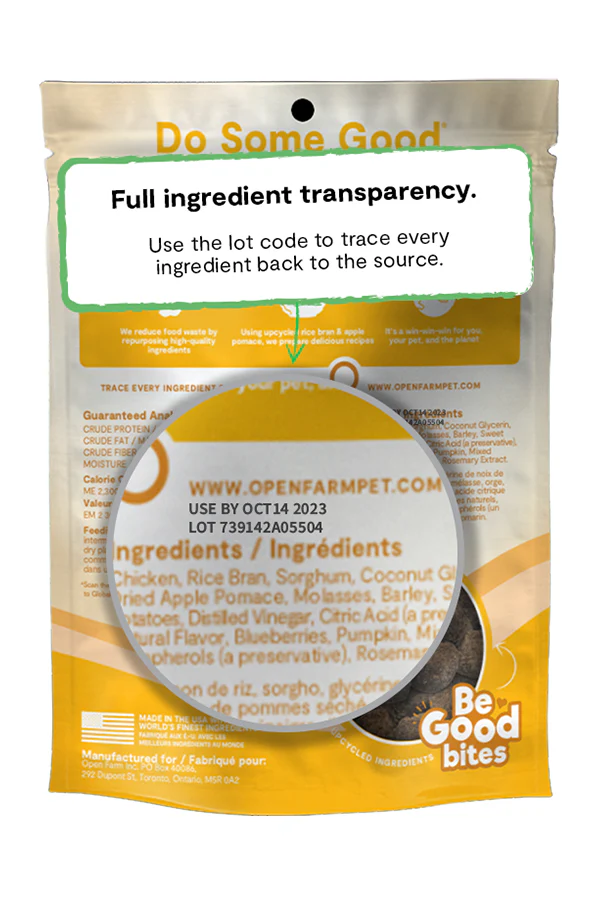 Open Farm Chicken Be Good Bites Soft and Chewy Dog Treats - Image 4