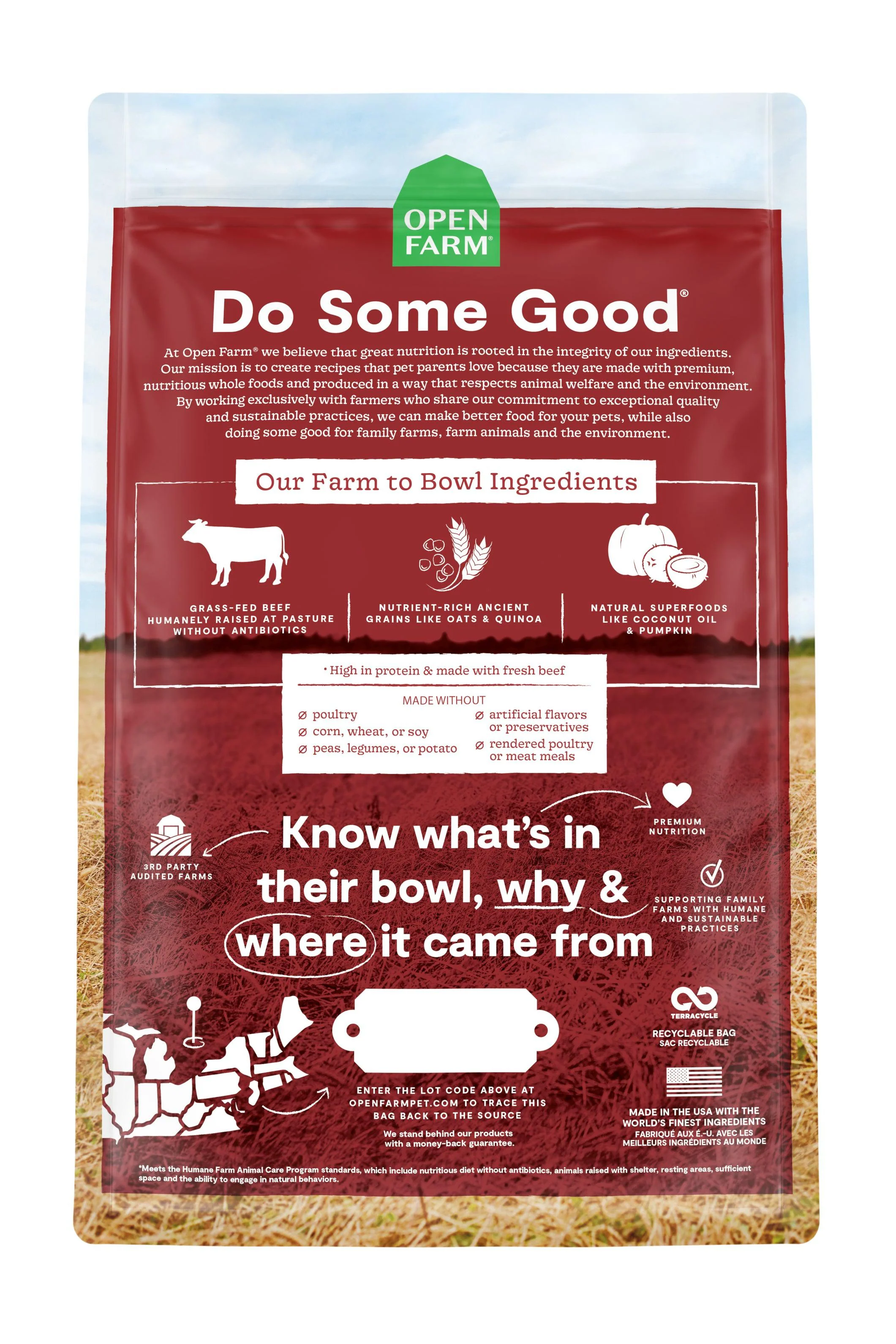 Open Farm Grass-Fed Beef and Ancient Grains Dry Dog Food - Image 2