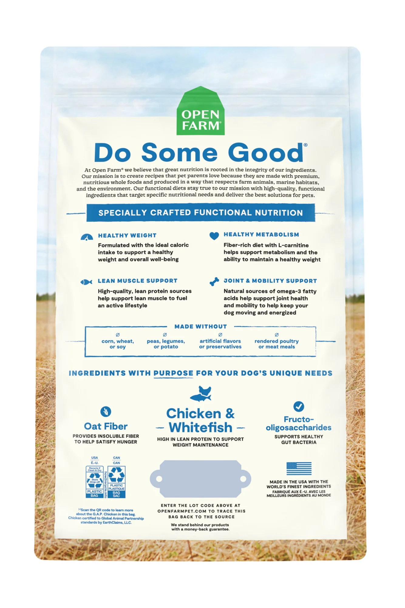 Open Farm Healthy Weight Chicken and Whitefish Dry Dog Food - Image 2