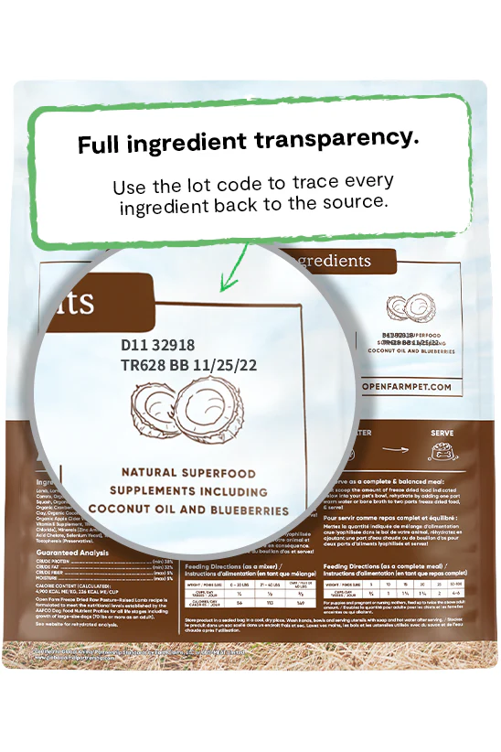 Open Farm Pasture-Raised Lamb Freeze-Dried Morsels Dog Food - Image 4
