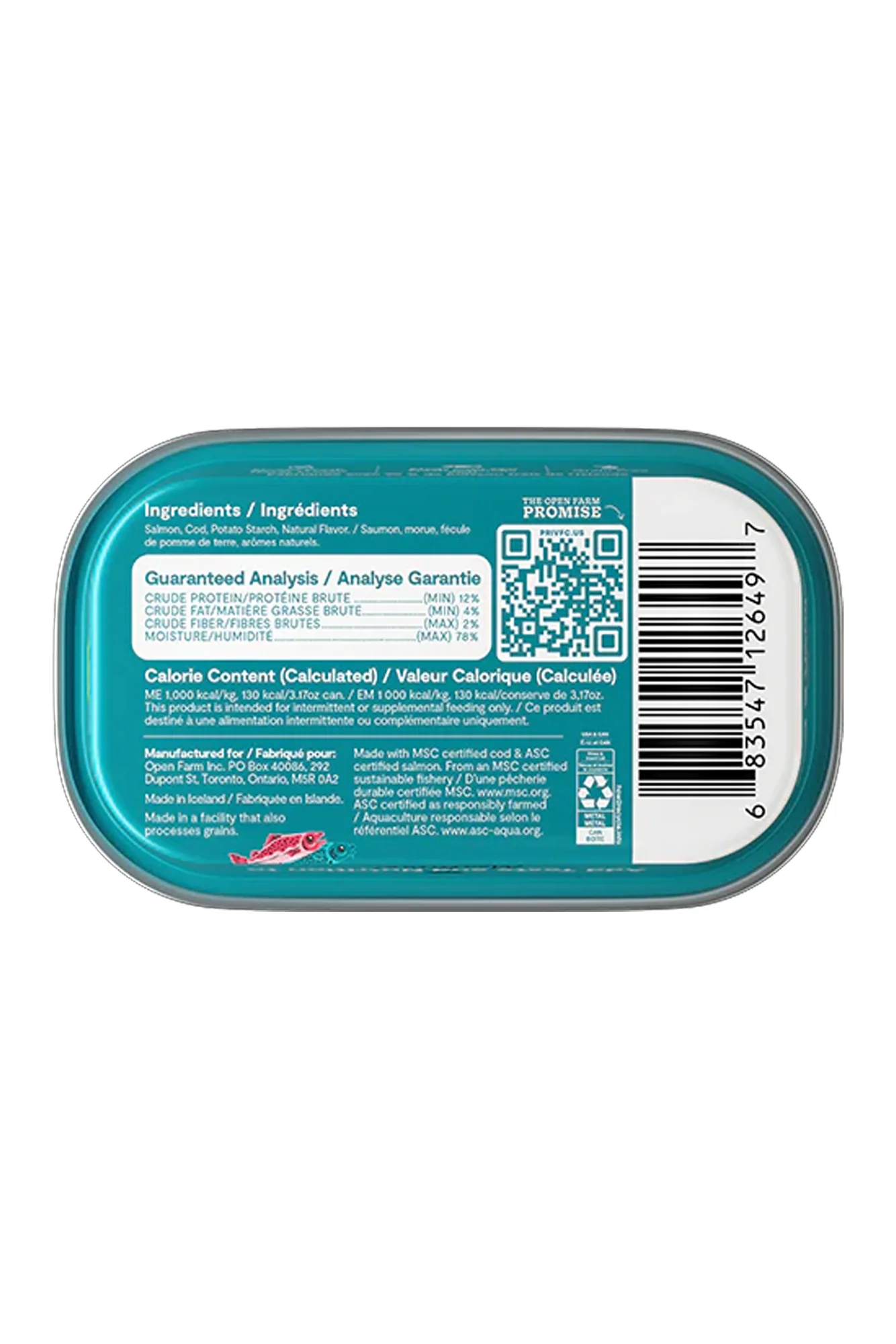 Open Farm Salmon and Cod Silky Mousse Cat Topper - Image 2