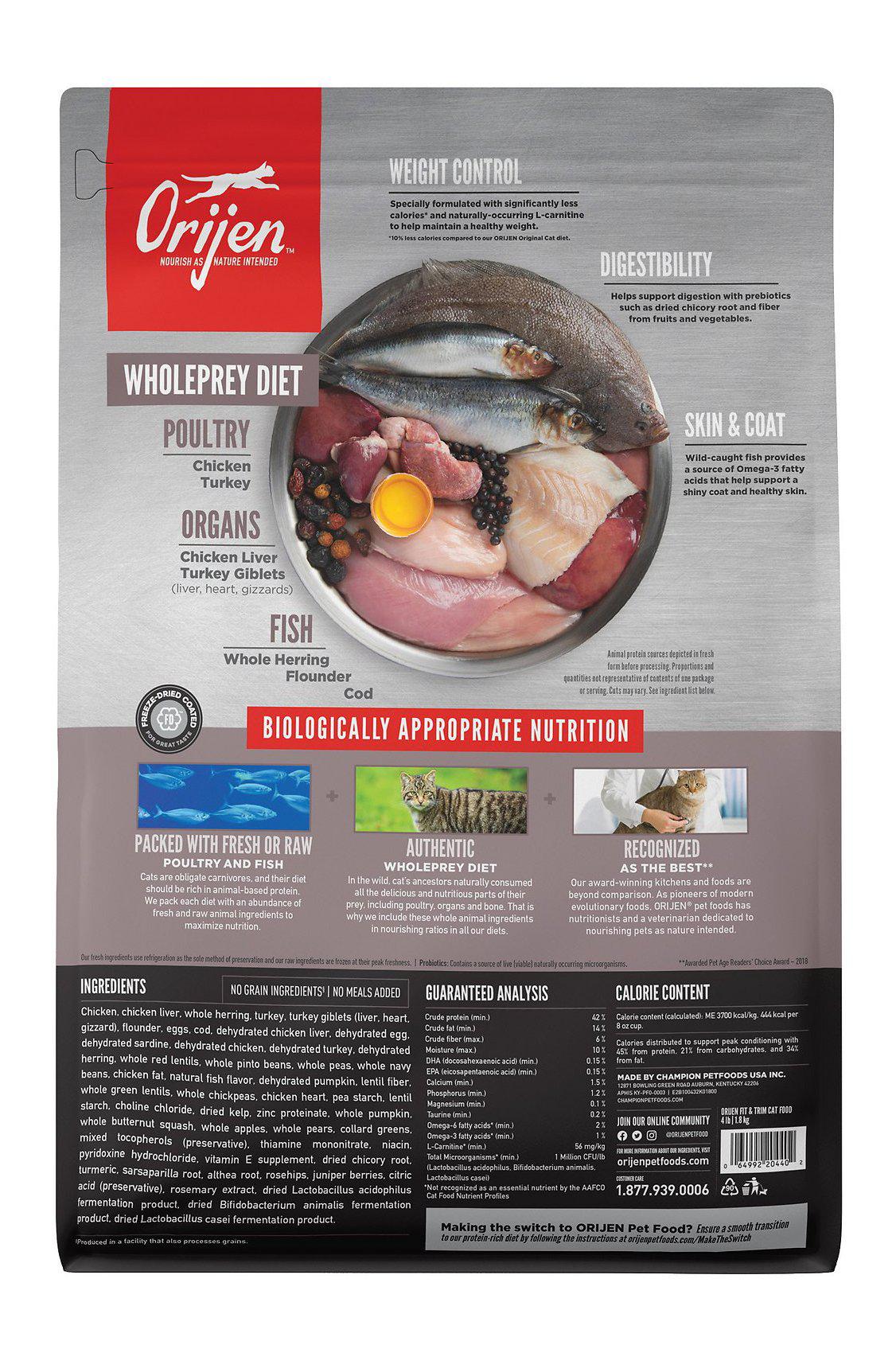 Orijen Fit and Trim Dry Cat Food - Image 2