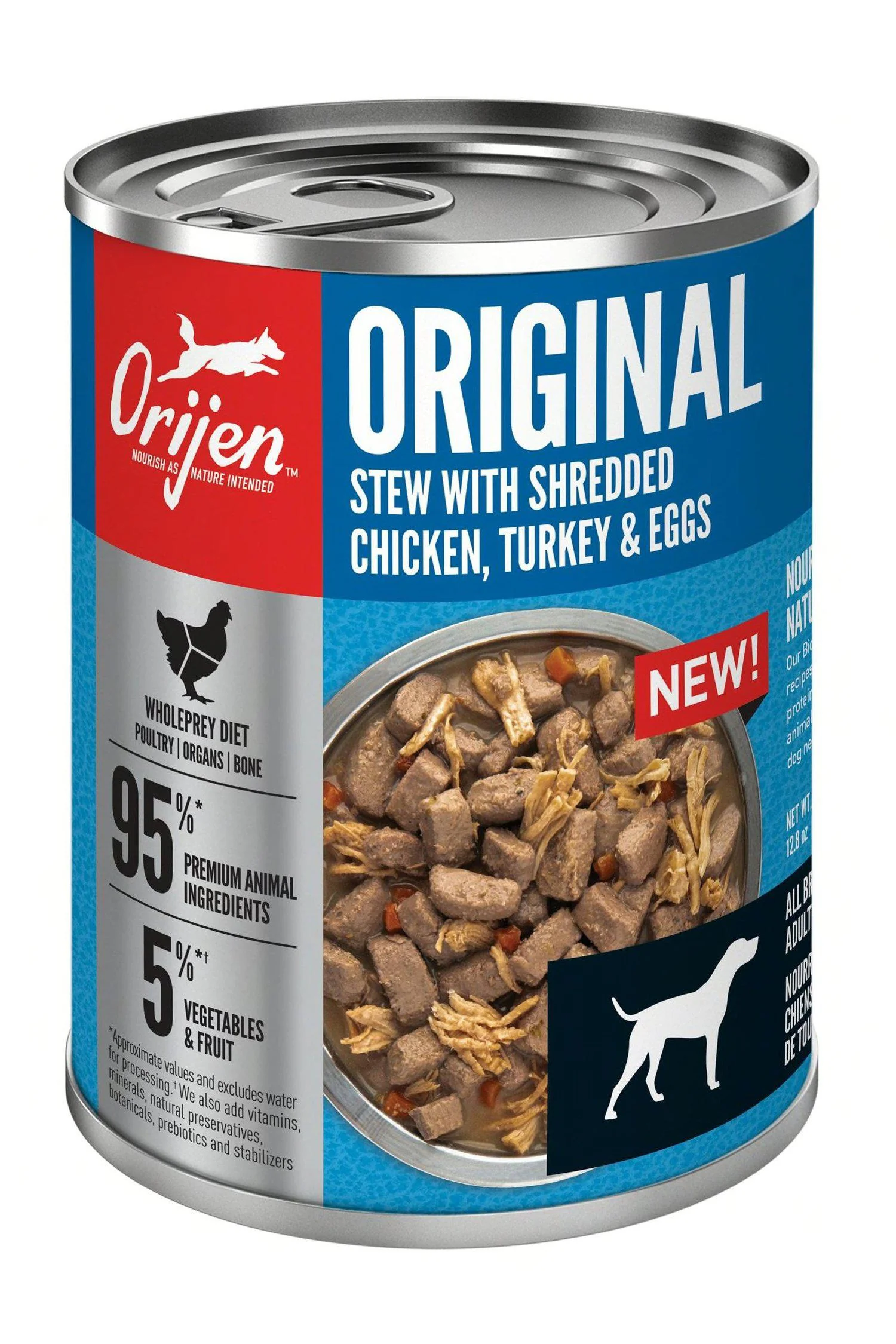 Orijen Original Stew Shredded Chicken, Turkey, and Eggs Wet Dog Food