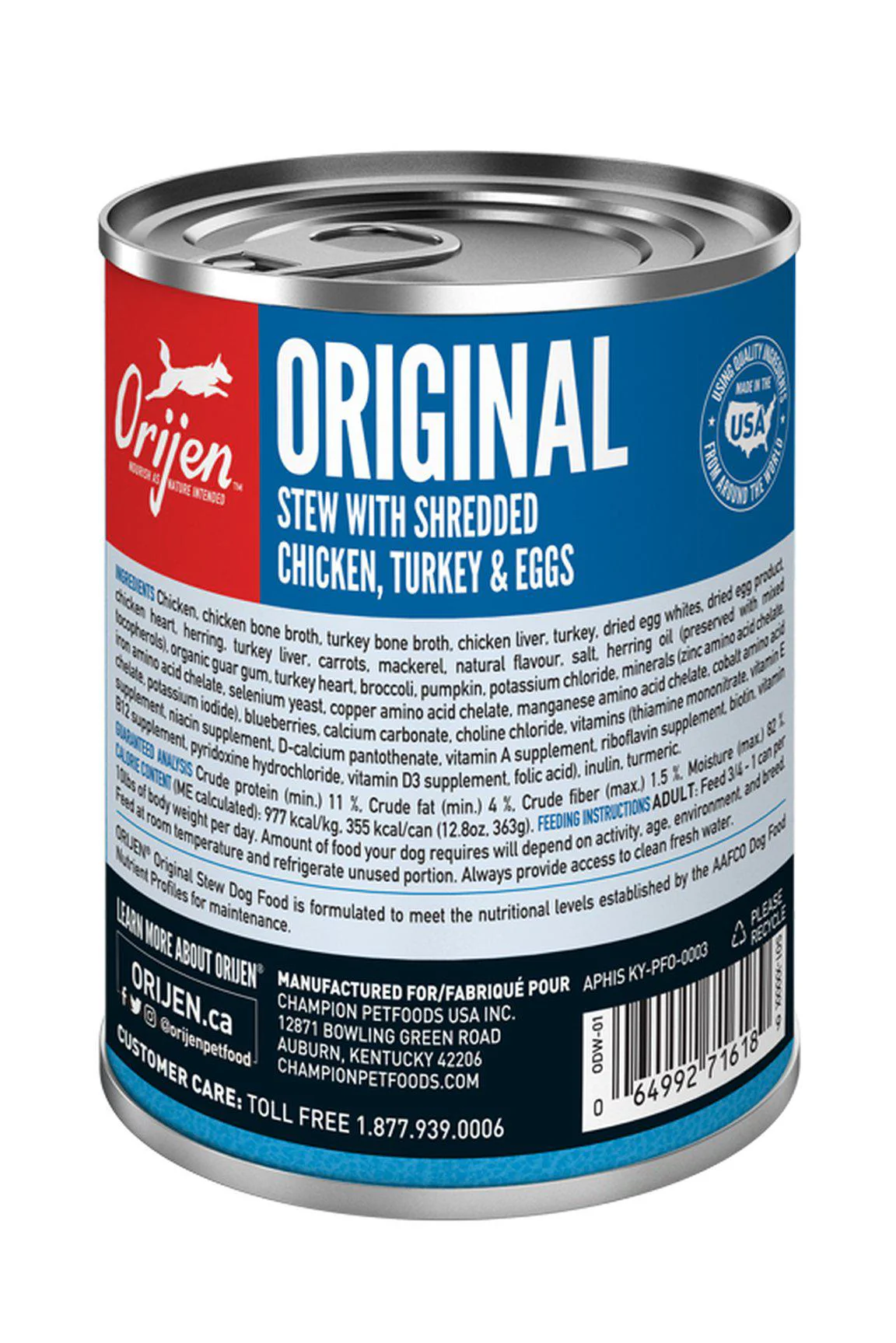 Orijen Original Stew Shredded Chicken, Turkey, and Eggs Wet Dog Food - Image 2