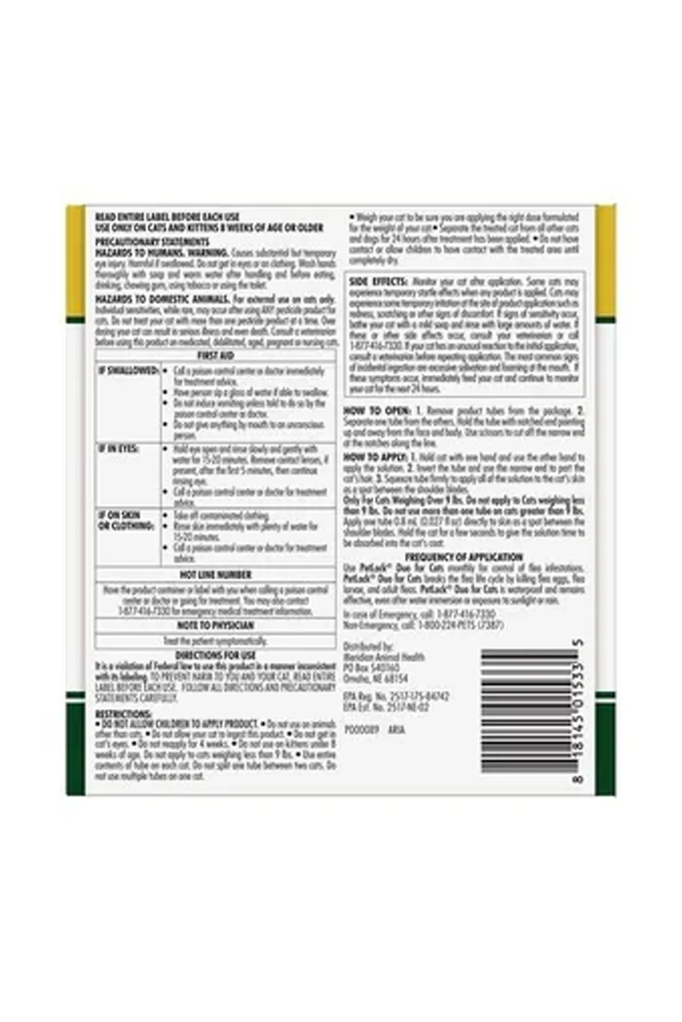 Pet Lock Duo Flea and Tick Topical for Cats 4 Pack - Image 3