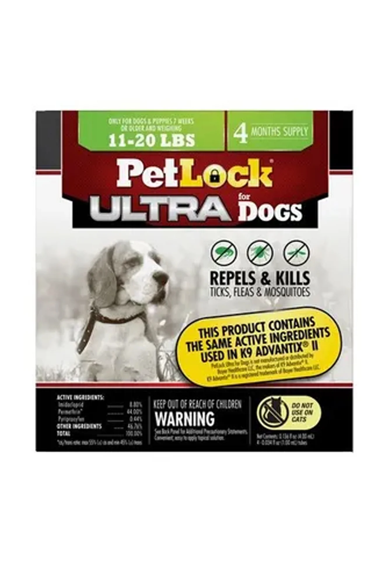 Pet Lock Ultra Flea and Tick Topical for Dogs 4 Pack - Image 2