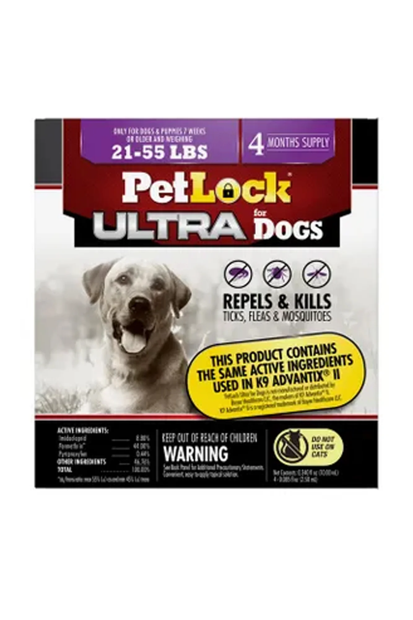 Pet Lock Ultra Flea and Tick Topical for Dogs 4 Pack - Image 3