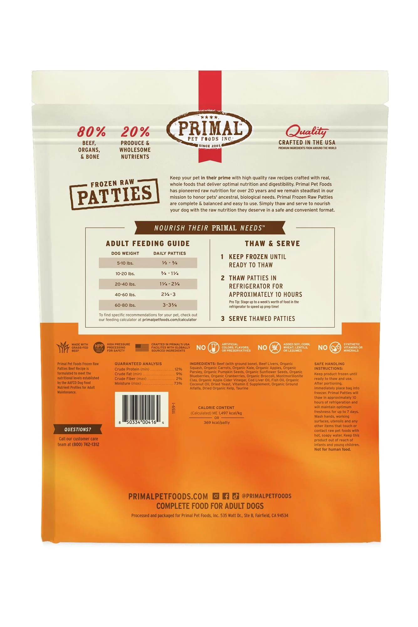 Primal Beef Frozen Raw Dog Food - Image 5