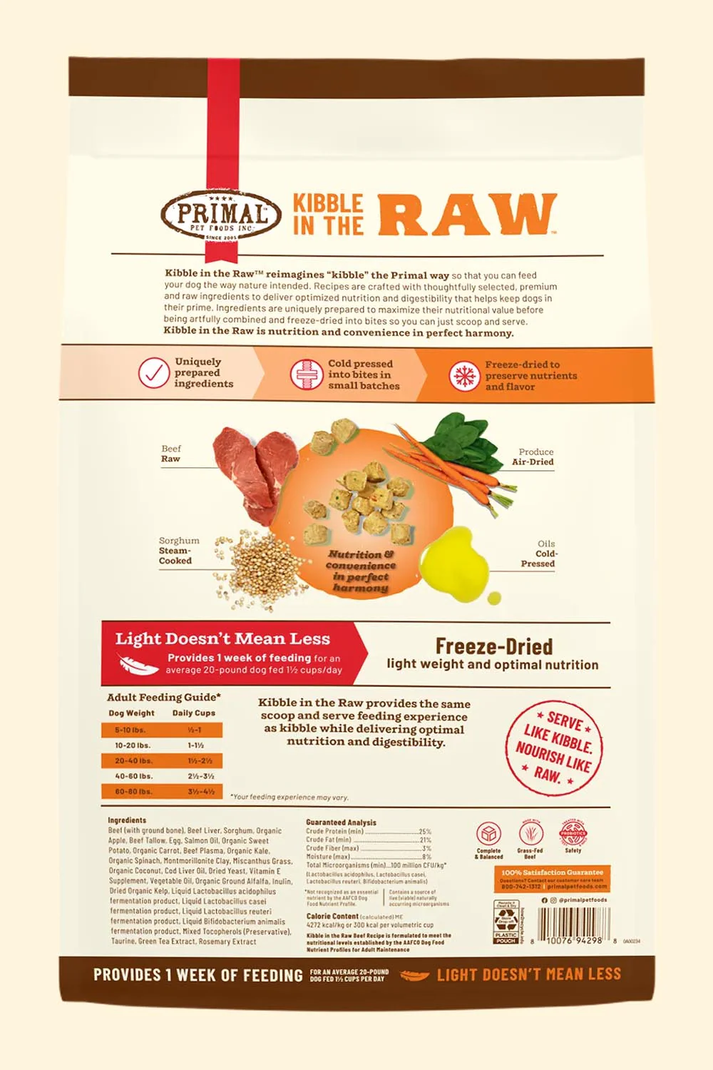 Primal Kibble in the Raw Beef Dry Dog Food - Image 2
