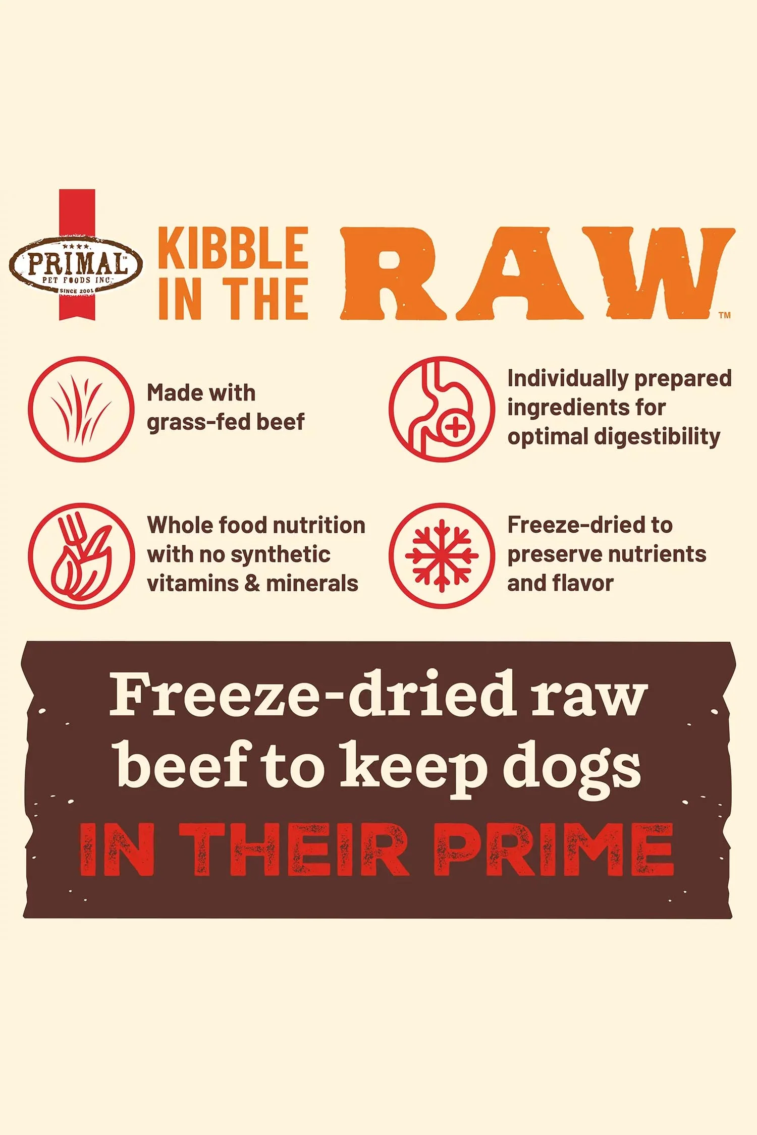Primal Kibble in the Raw Beef Dry Dog Food - Image 8