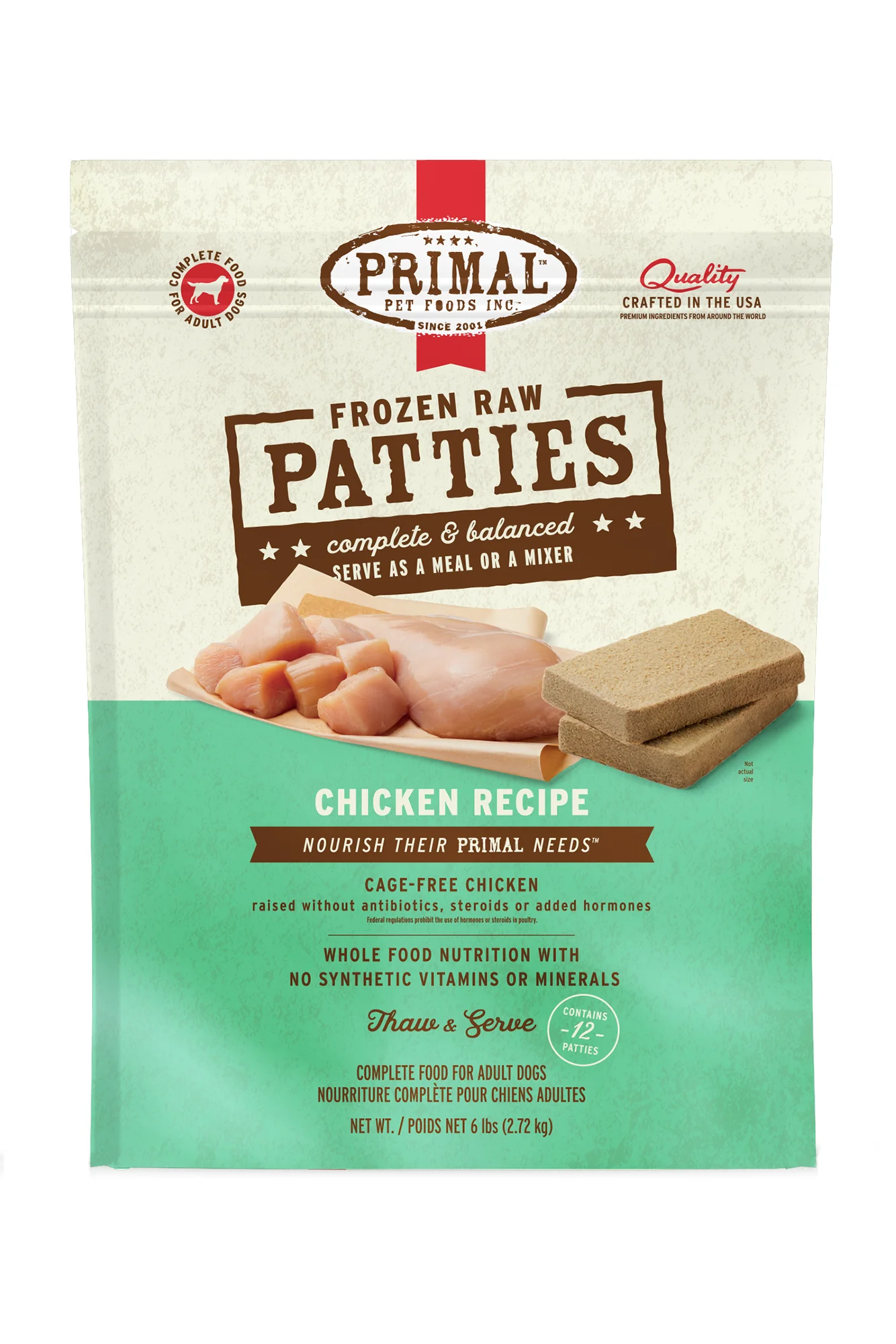 Primal Chicken Frozen Raw Dog Food - Image 4
