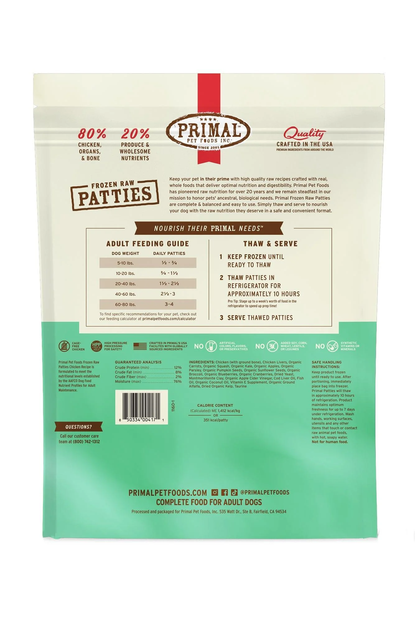 Primal Chicken Frozen Raw Dog Food - Image 5