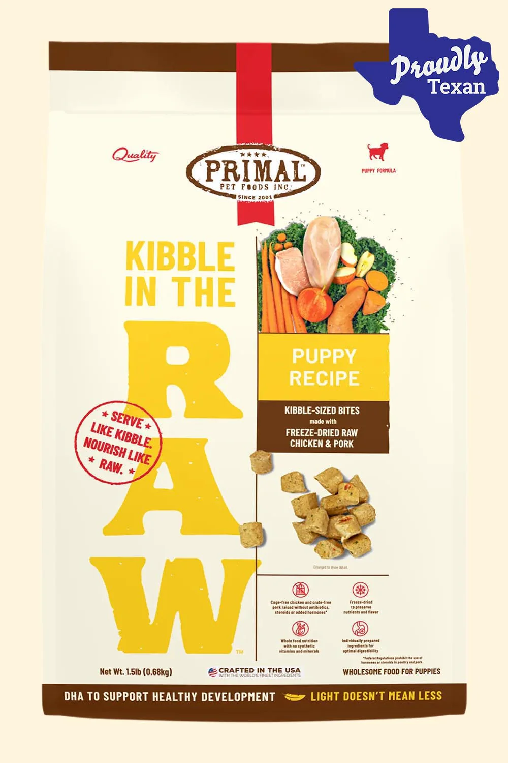 Primal Kibble in the Raw Puppy Chicken and Pork Dry Food