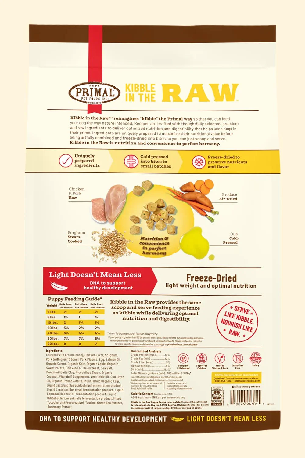 Primal Kibble in the Raw Puppy Chicken and Pork Dry Food - Image 2