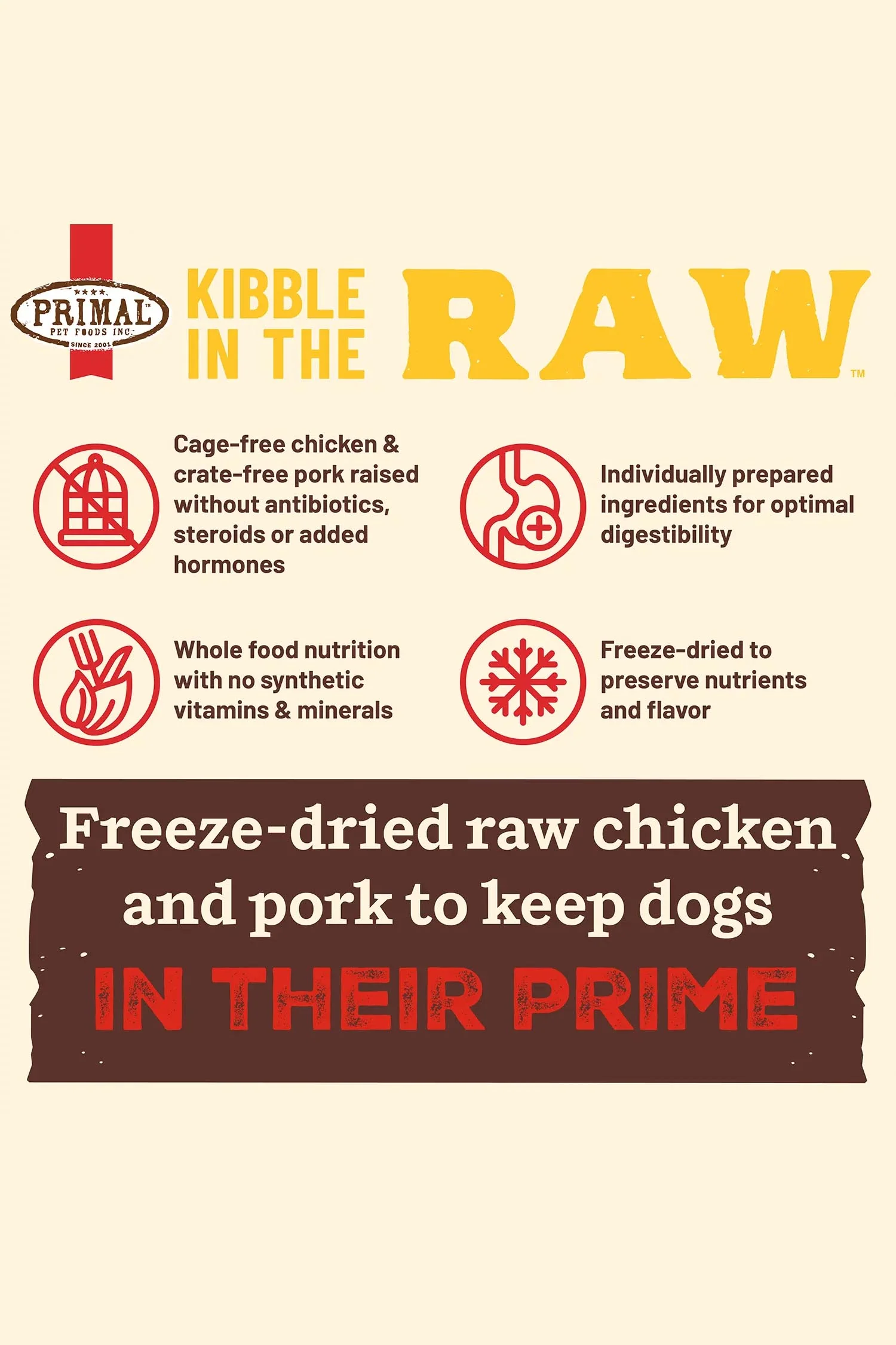 Primal Kibble in the Raw Puppy Chicken and Pork Dry Food - Image 8