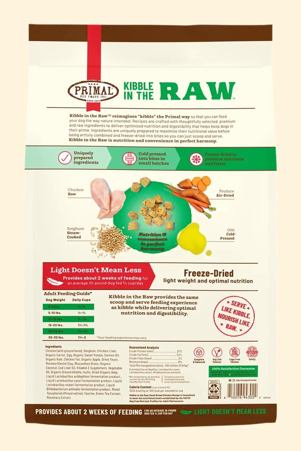 Primal Kibble in the Raw Small Breed Chicken Dry Dog Food - Image 2