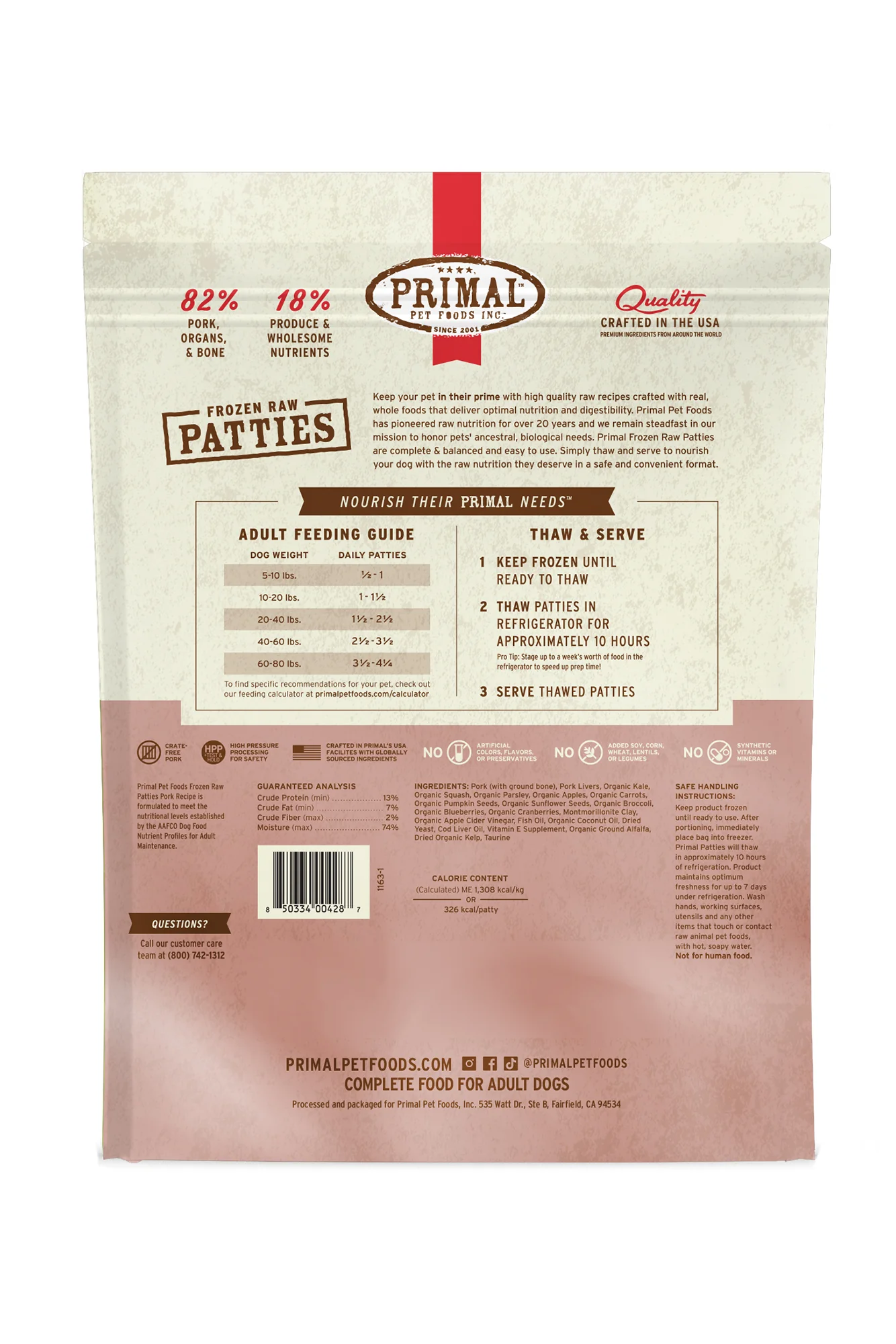 Primal Pork Frozen Raw Dog Food - Image 5