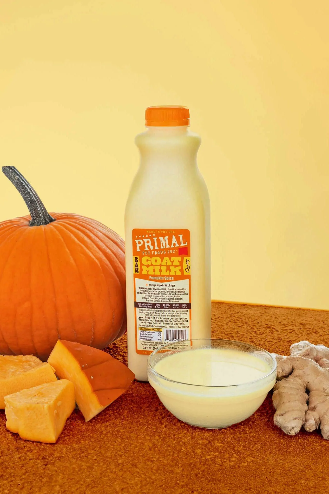 Primal Raw Goat's Milk Pumpkin Spice Frozen Supplement for Pets - Image 2