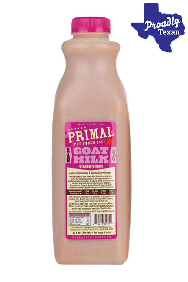 Primal Raw Goat's Milk Cranberry Blast Frozen Supplement for Pets