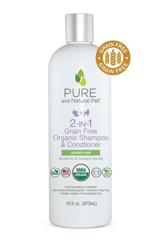 Pure and Natural 2-in-1 Organic Dog Shampoo and Conditioner