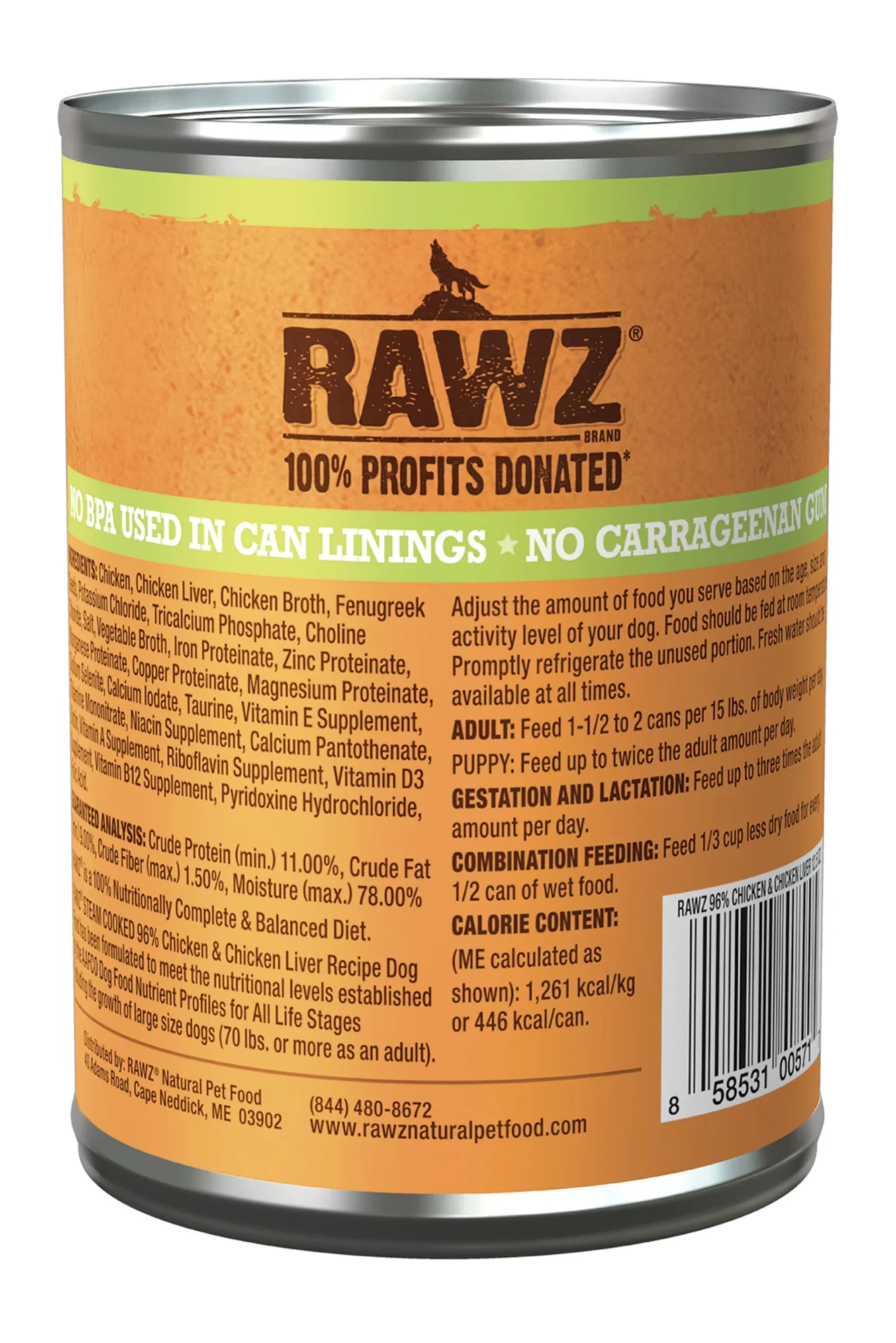 Rawz 96% Chicken and Chicken Liver Pate Wet Dog Food - Image 2