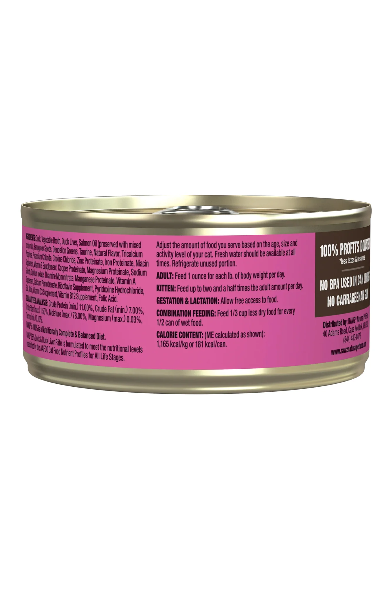 Rawz 96% Duck and Duck Liver Pate Wet Cat Food - Image 2