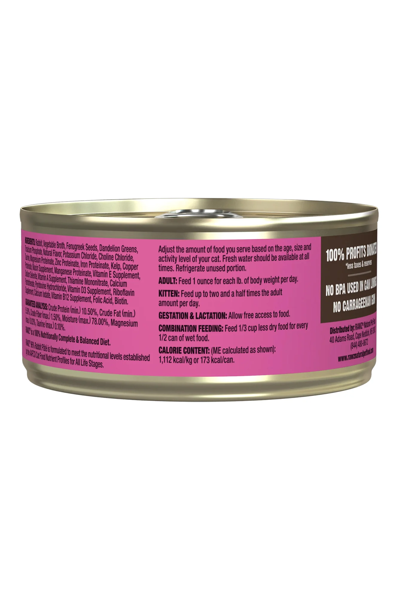 Rawz 96% Rabbit Pate Wet Cat Food - Image 2