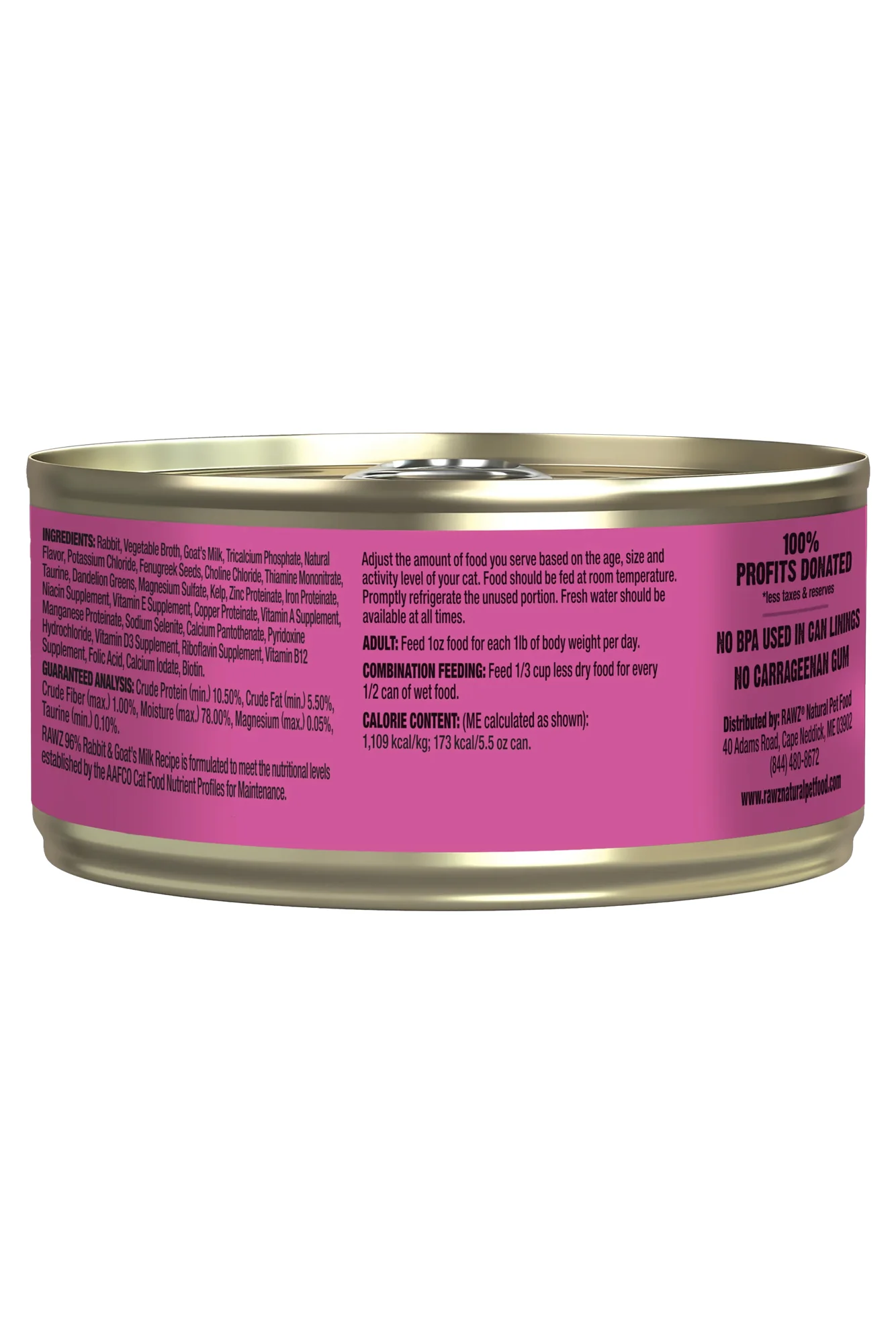 Rawz 96% Rabbit, Liver, and Goat's Milk Pate Wet Cat Food - Image 2