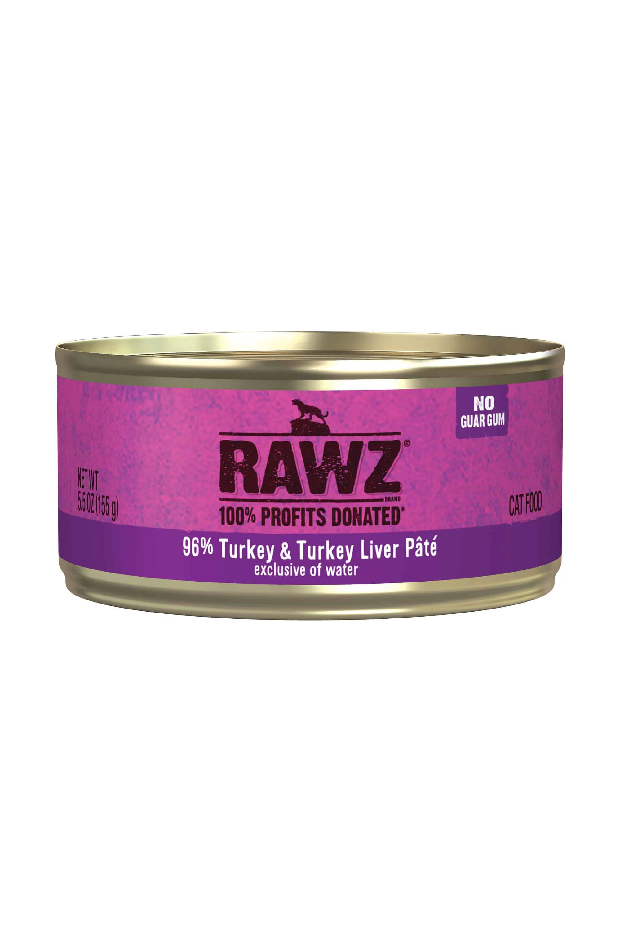 Rawz 96% Turkey and Turkey Liver Pate Wet Cat Food