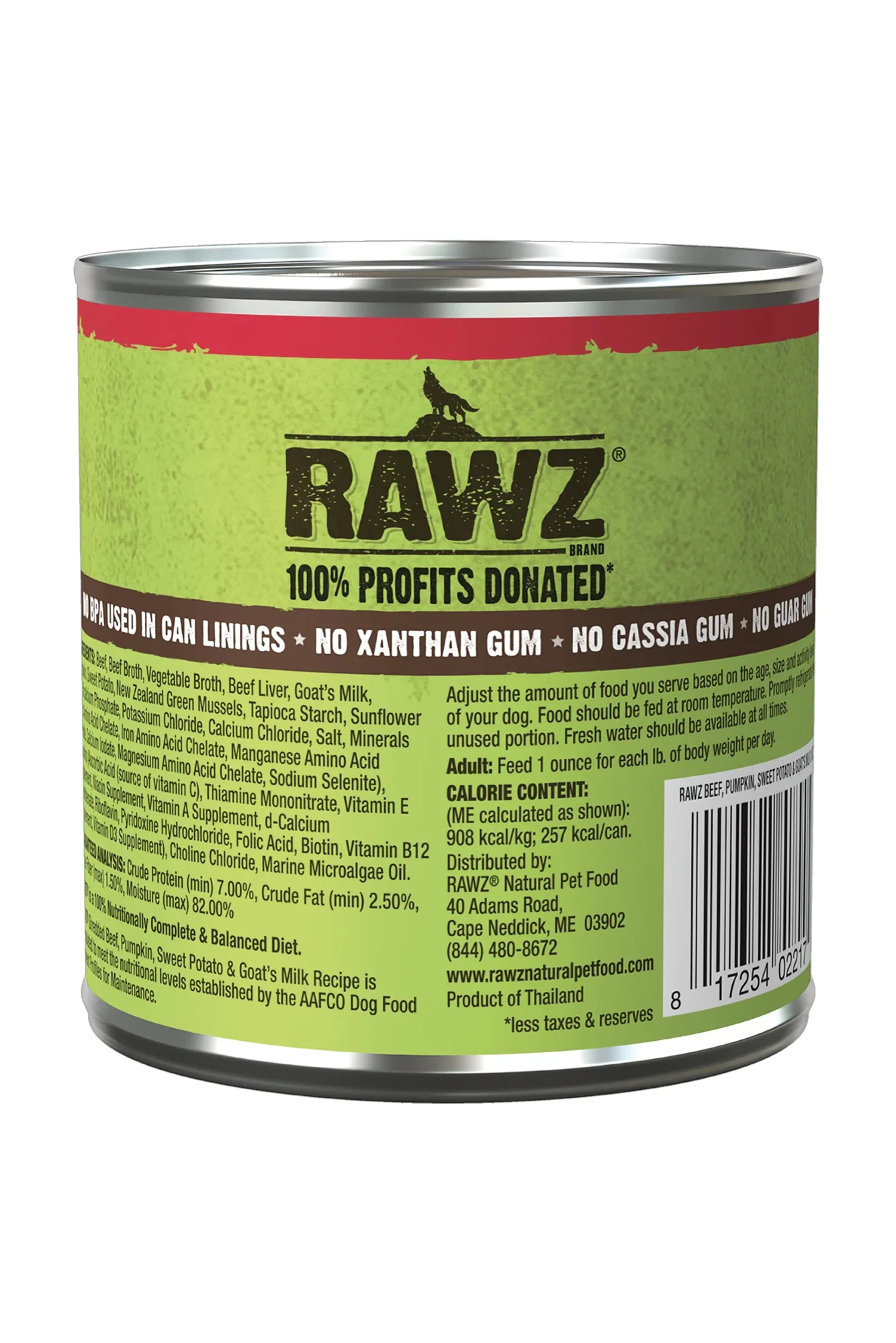 Rawz Shredded Beef, Pumpkin, and Goat Milk Wet Dog Food - Image 2