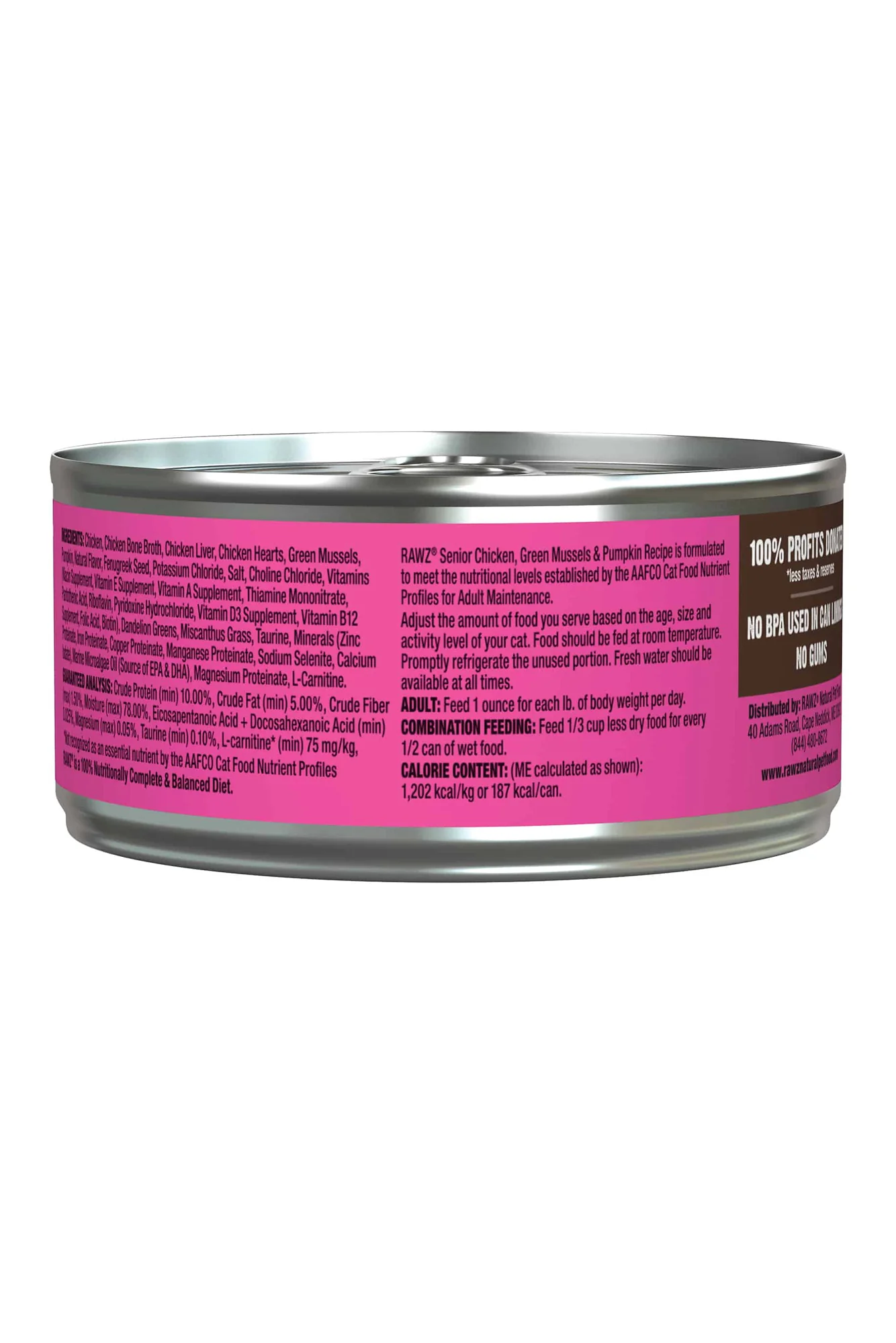 Rawz Senior Chicken, Green Mussels, and Pumpkin Pate Wet Cat Food - Image 2