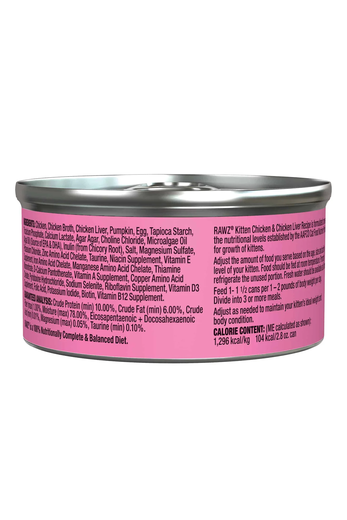 Rawz Chicken and Chicken Liver Pate Wet Kitten Food - Image 2