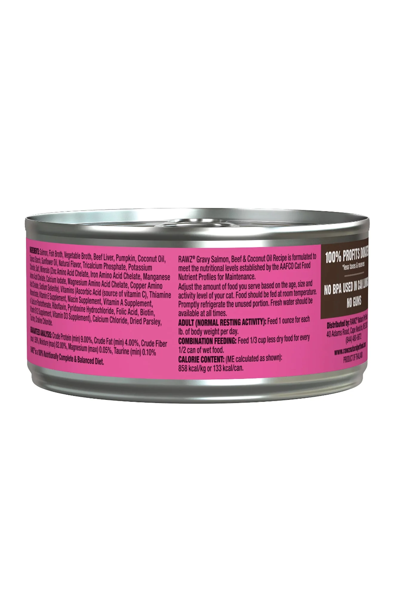 Rawz Gravy Salmon, Beef, and Coconut Oil Minced Wet Cat Food - Image 2