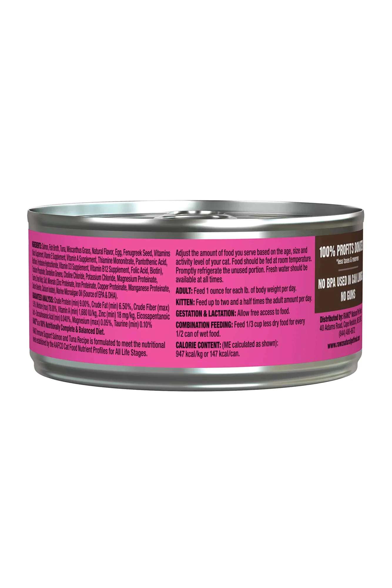 Rawz Immune Salmon and Tuna Pate Wet Cat Food - Image 2