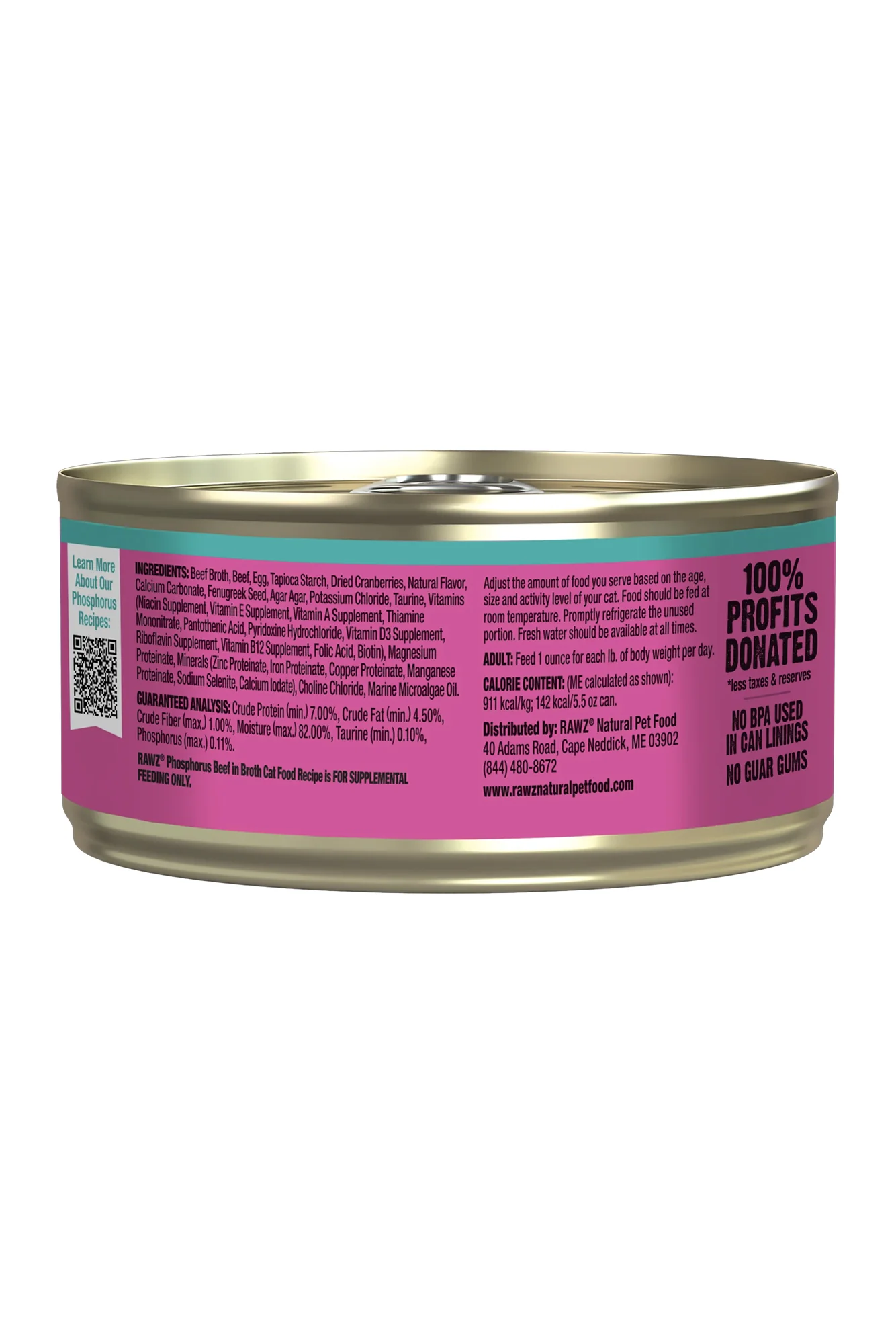 Rawz Low Phosphorus Beef Pate Wet Cat Food - Image 2
