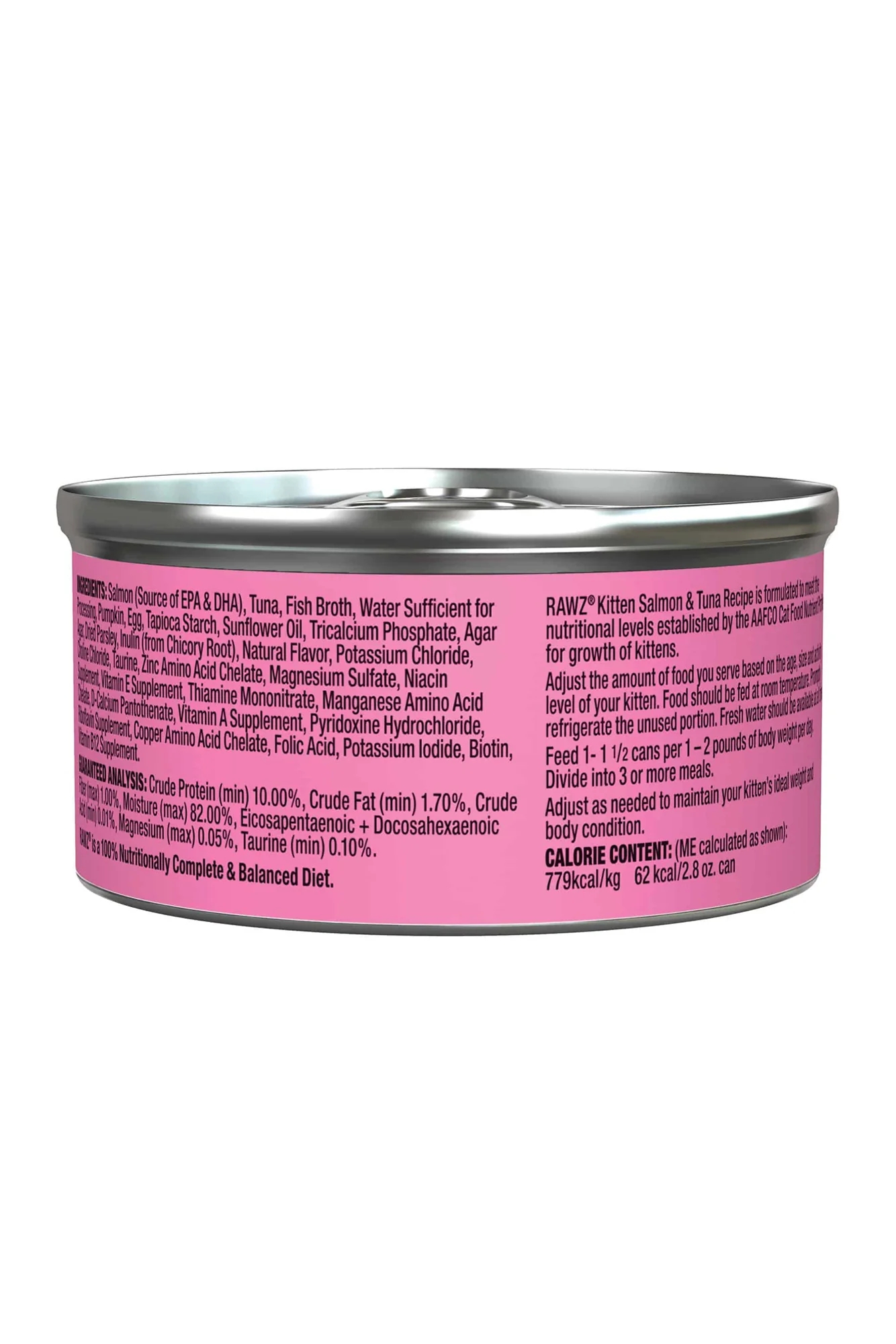 Rawz Salmon and Tuna Pate Wet Kitten Food - Image 2