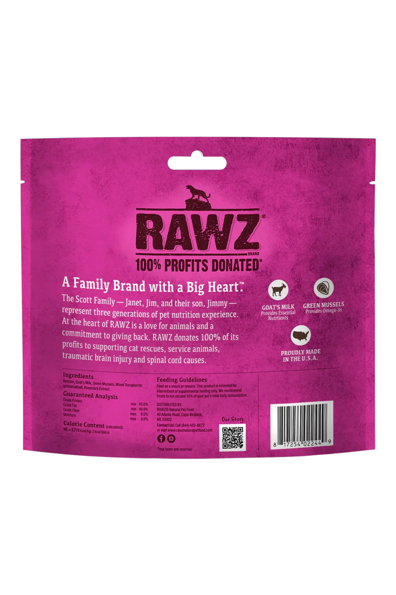Rawz Venison and Goat's Milk Freeze-Dried Cat Treats - Image 2