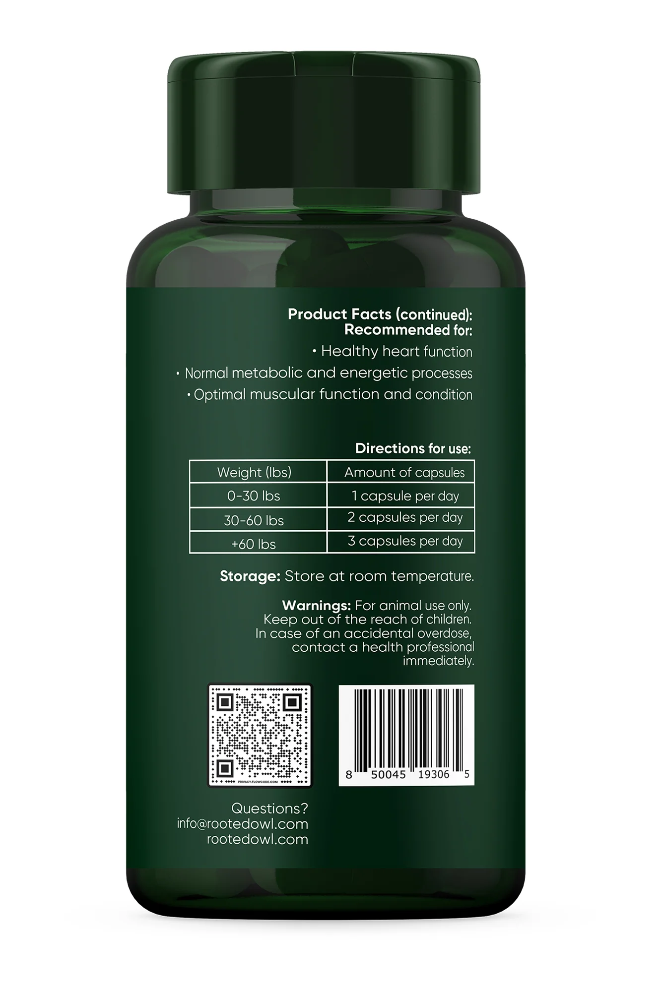 Rooted Owl Cardio Support Dog Supplement - Image 3