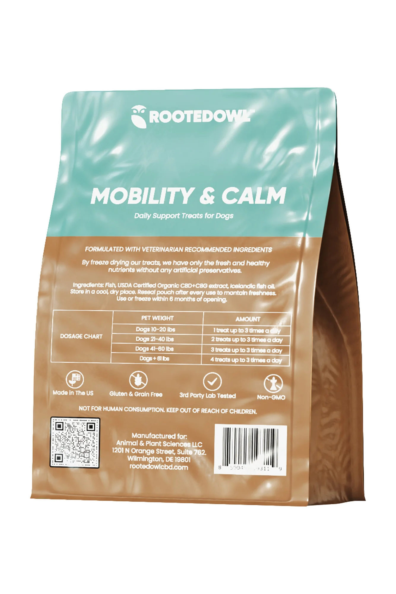 Rooted Owl Mobility and Calm Fish Dog Treat Supplement - Image 2