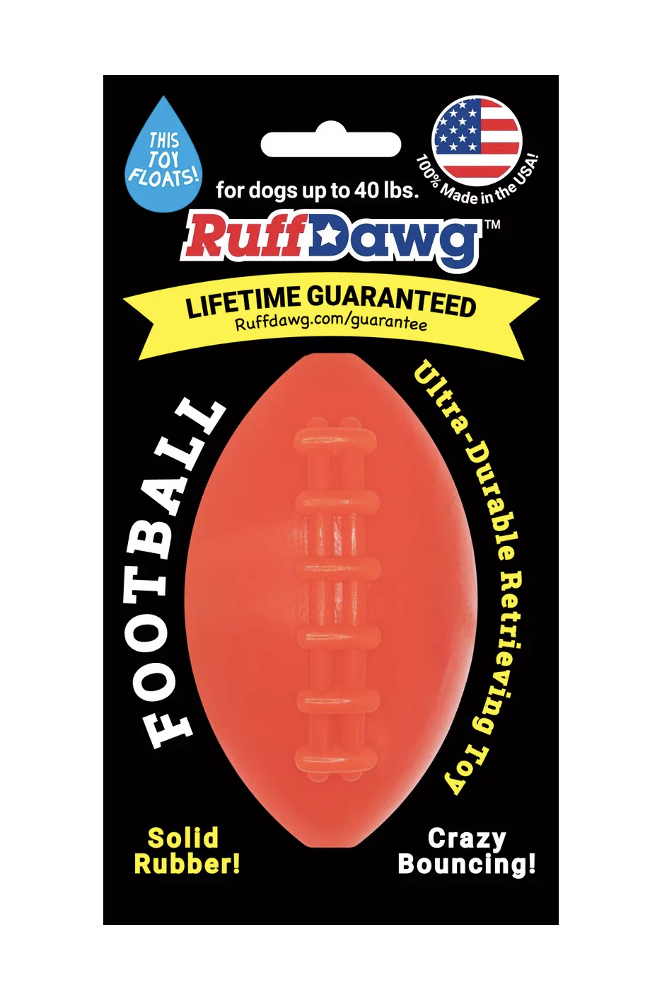 Ruff Dawg Indestructible Football Dog Toy