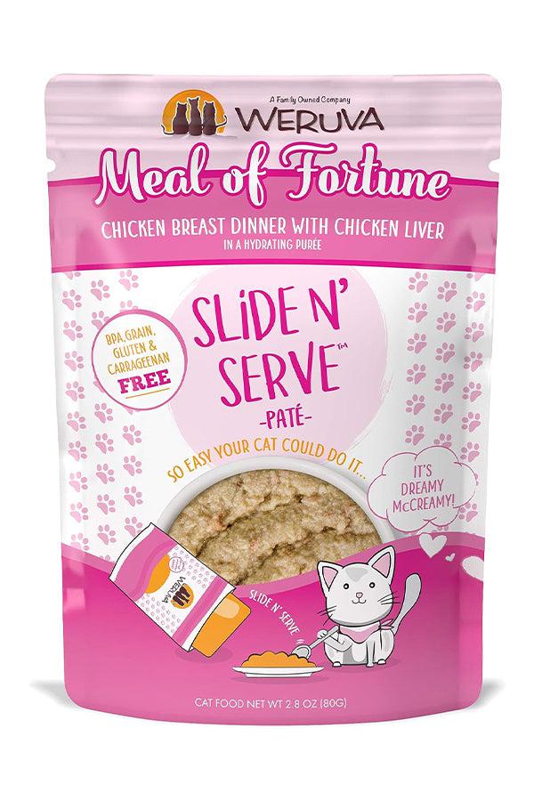Weruva Slide N' Serve Pate Meal of Fortune Puree Wet Cat Food Pouch