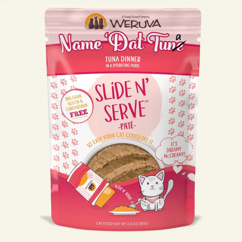 Weruva Slide N' Serve Pate Name Dat Tuna Puree Wet Cat Food Pouch