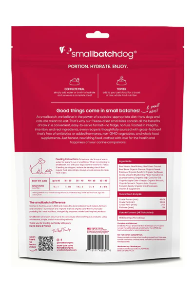 Small Batch Beef Small Bites Freeze-Dried Dog Food - Image 2