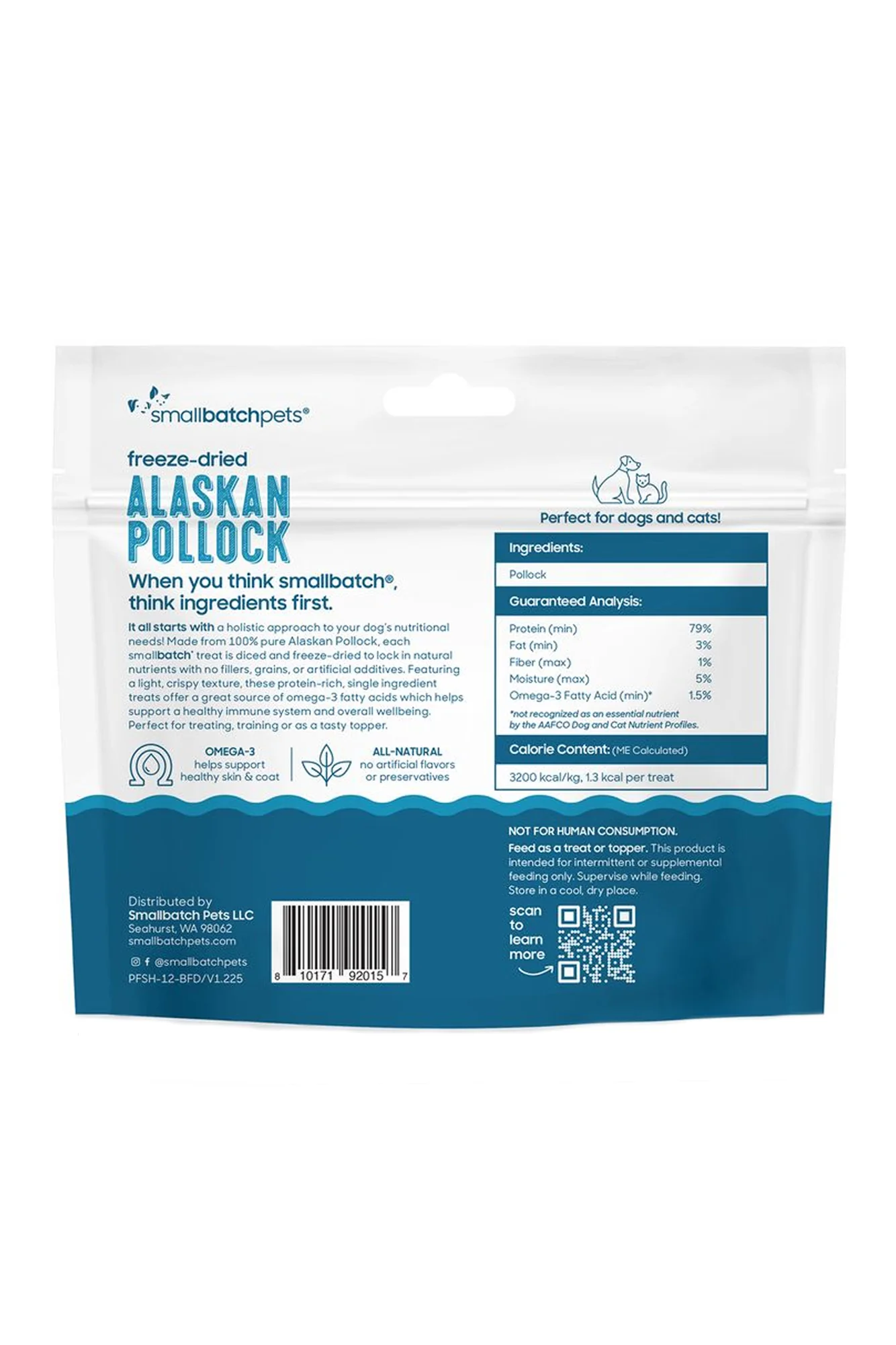 Small Batch Alaskan Pollock Freeze-Dried Dog and Cat Treats - Image 2