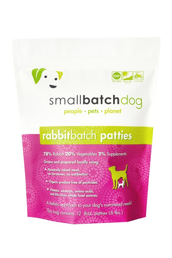 Small Batch Rabbit Patties Frozen Raw Dog Food