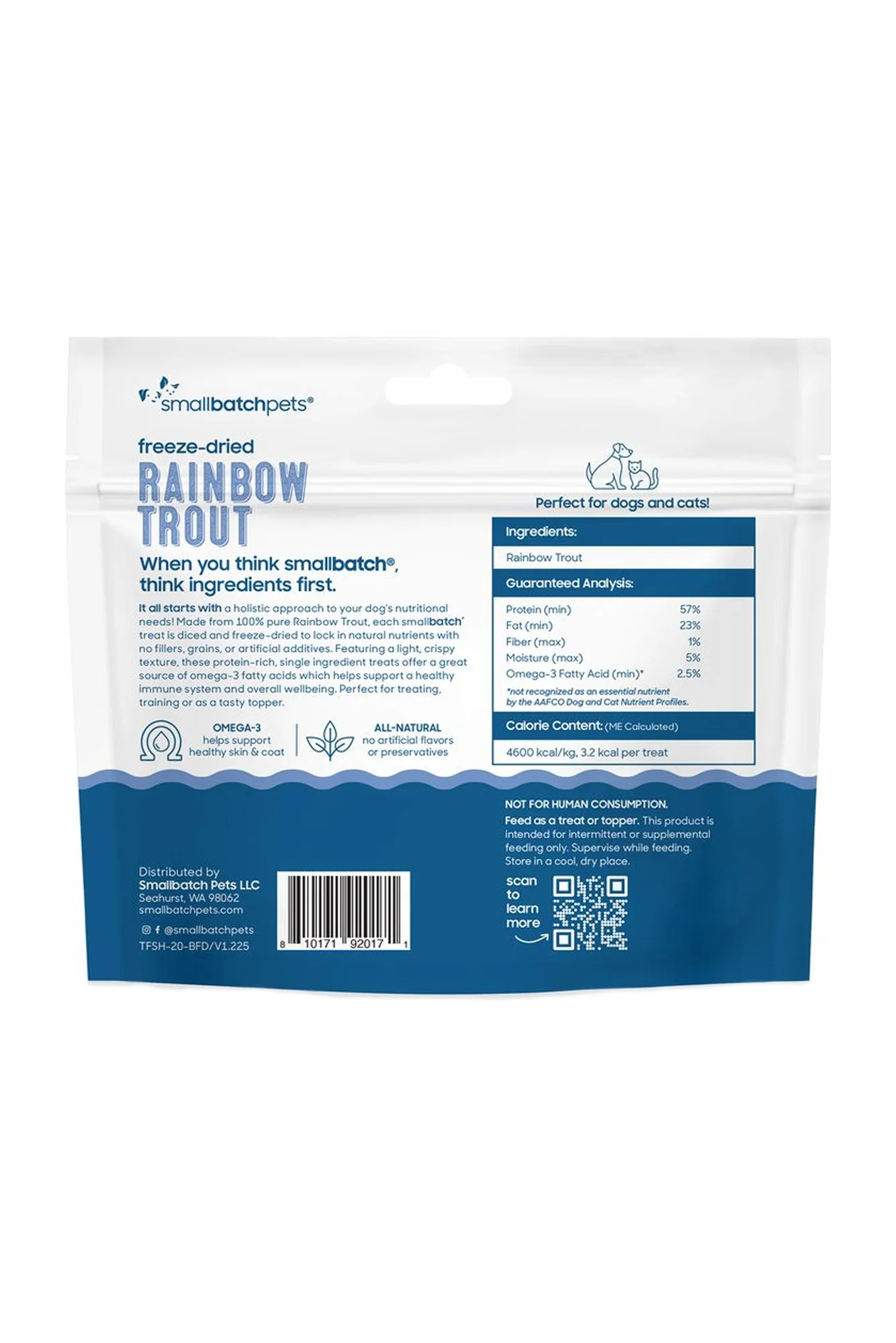 Small Batch Rainbow Trout Freeze-Dried Dog and Cat Treats - Image 2
