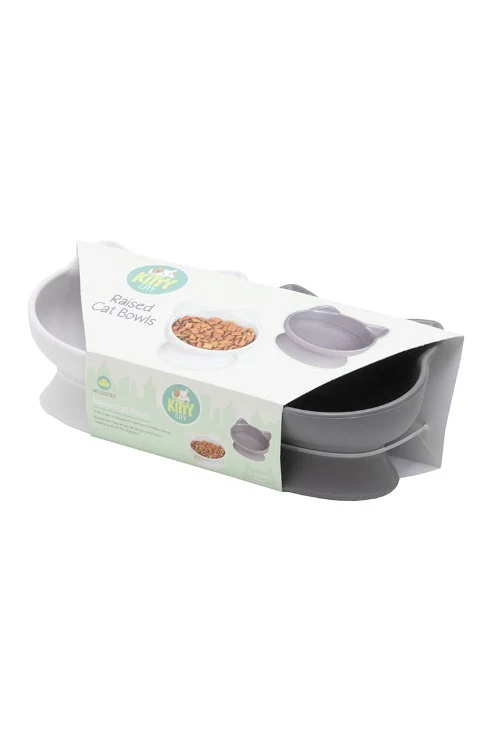 Sportpet Kitty City Neutral Cat Ear Raised Bowl Set - Image 3