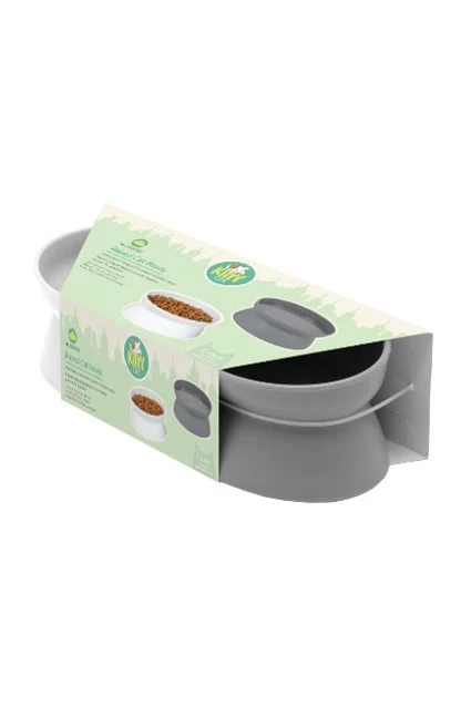 Sportpet Kitty City Modern Raised Cat Bowl Set - Image 3